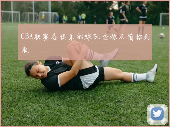 CBA联赛各俱乐部球队全称及简称列表